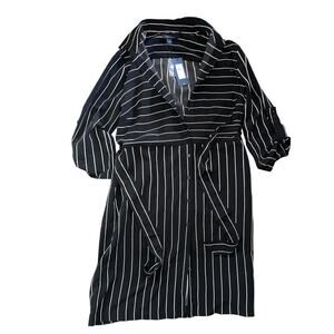 Tommy Hilfiger Rope Striped Midi Shirt Dress Size Medium NWT